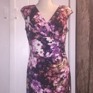 Lauren Ralph Lauren stretch floral dress petite 12